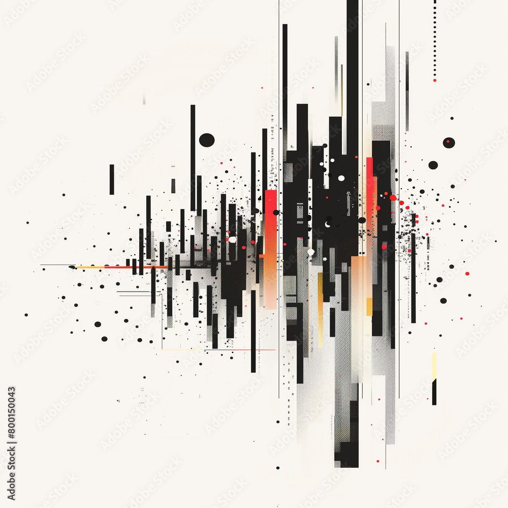 Modern digital artwork with dynamic lines and splashes of color. Modern digital artwork with dynamic lines and splashes of color.