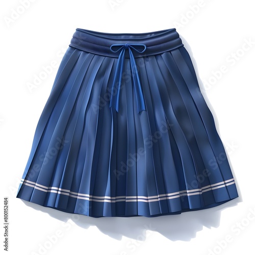 blue skirt isolated on white background