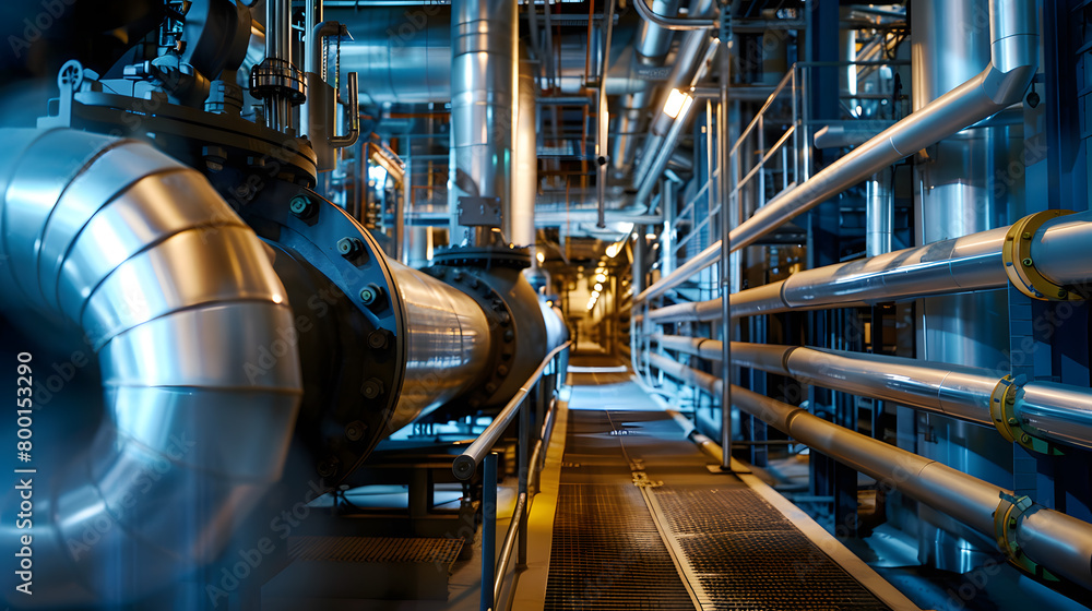 industrial pipes in factory industrial pipes in factory
