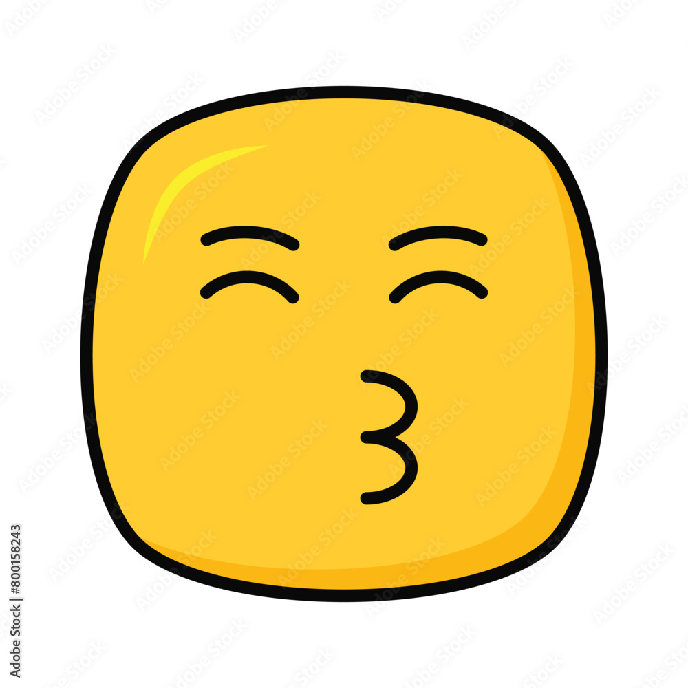 Kissing emoji vector design, ready to use icon Kissing emoji vector design, ready to use icon