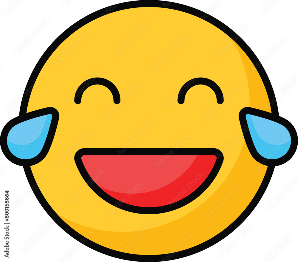 An edible icon of laughing emoji, easy to use and download An edible icon of laughing emoji, easy to use and download
