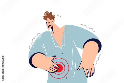 Man suffers from stomach pain and diarrhea after eating expired or poisoned food
