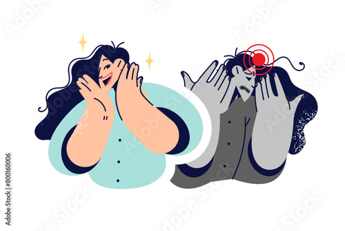 Happy and depressed women experience different emotions and levels of mental health that affect mood