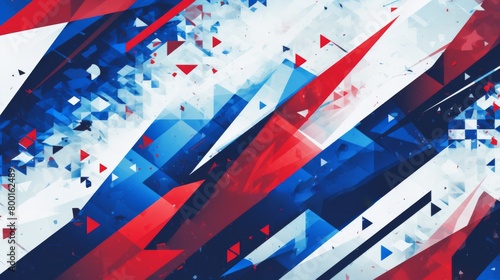 Red white and blue, stars and stripes background abstract