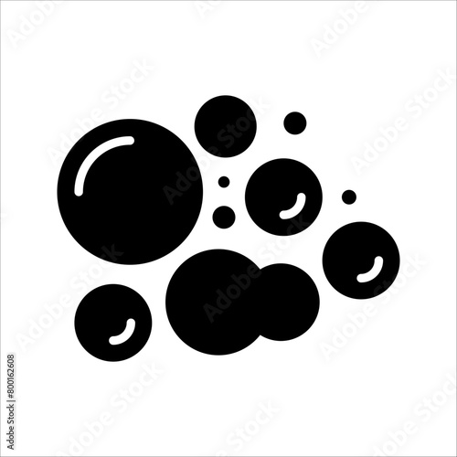 Bubbles line icon. Soap foam, fizzy drink, oxygen bubble, effervescent effect line icon, editable stroke isolated on white, linear vector outline illustration, symbol logo design style