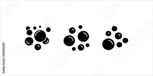 Bubbles line icons set. Soap foam, fizzy drink, oxygen bubble, effervescent effect line icons set, editable stroke isolated on white, linear vector outline illustration, symbol logo design style