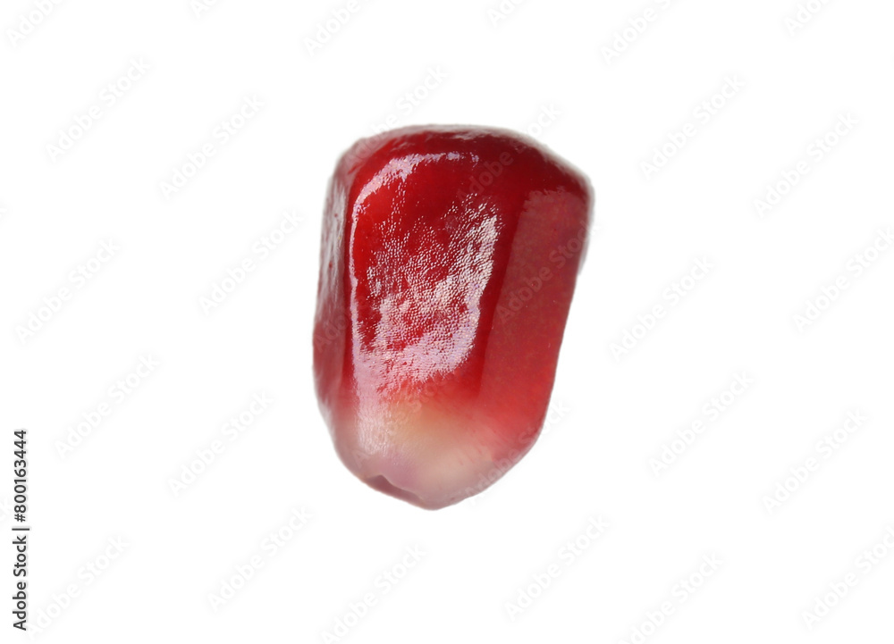 One ripe pomegranate grain isolated on white One ripe pomegranate grain isolated on white