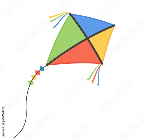 kite flat design isolated cartoon