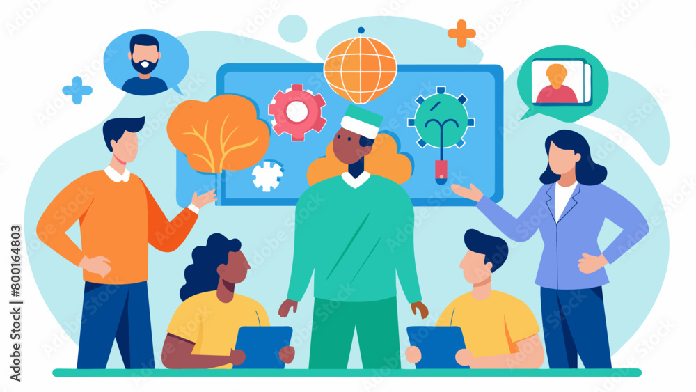 A training module on neurodiversity is offered as part of ongoing professional development for medical staff emphasizing the importance of continuous. Vector illustration