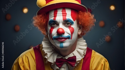 humorous clown with a talent photo