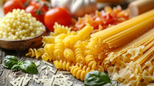 Macaroni Italian pasta and other ingredients, penne vegetarian food dry tagliatelle lunch
