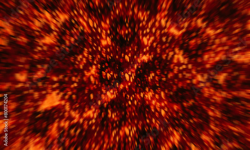 glow orange on black and red texture background