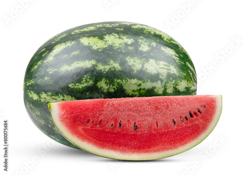 watermelon isolated on transparent png © supamas