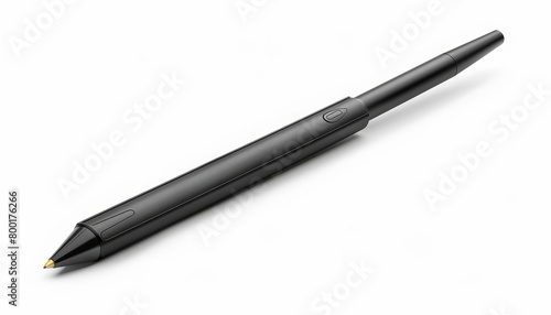 A digital tablet with a stylus on a white background.