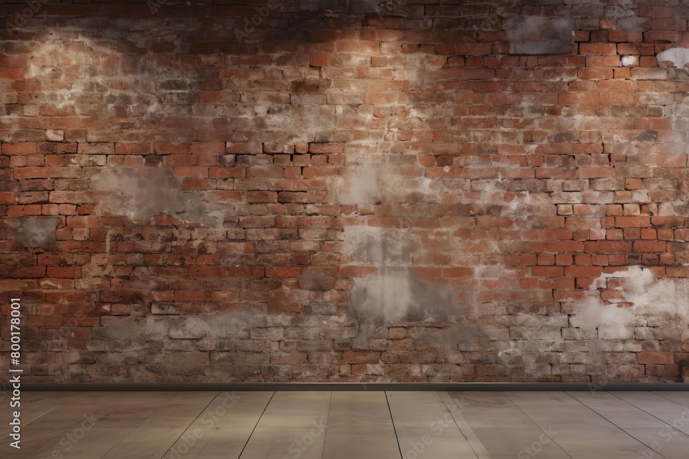 Grungy urban brick wall, adding texture and character suitable for bold and contemporary designs