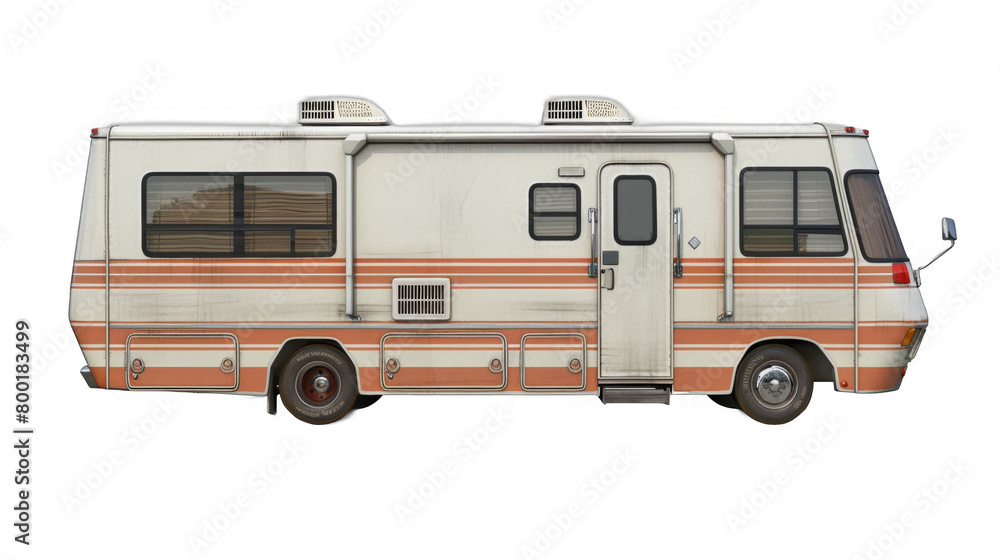RV vacation isolated on transparent background