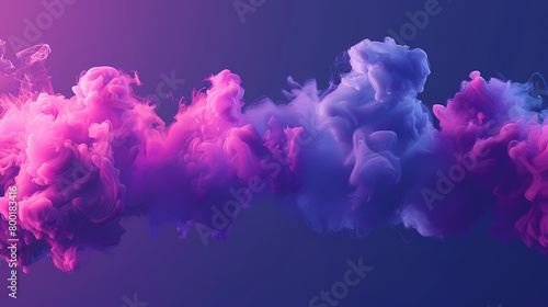 Vibrant Pink and Blue Smoke Clouds in a Dynamic Abstract Display