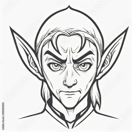 Elf avatar graphic, gaming avatar concept