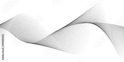 abstract line background. pattern of gray lines design. wave round lines design. pattern wavy line motion abstract background. Black color geometric line animation on white background,