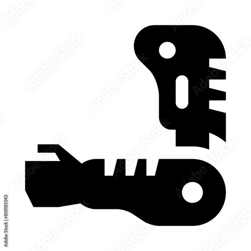 Robot Hand Prosthesis Solid Icon