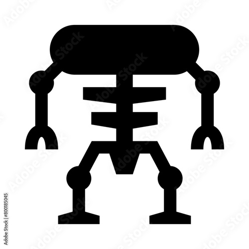 Exoskeleton Robot Prosthesis Solid Icon (ID: 800185045)