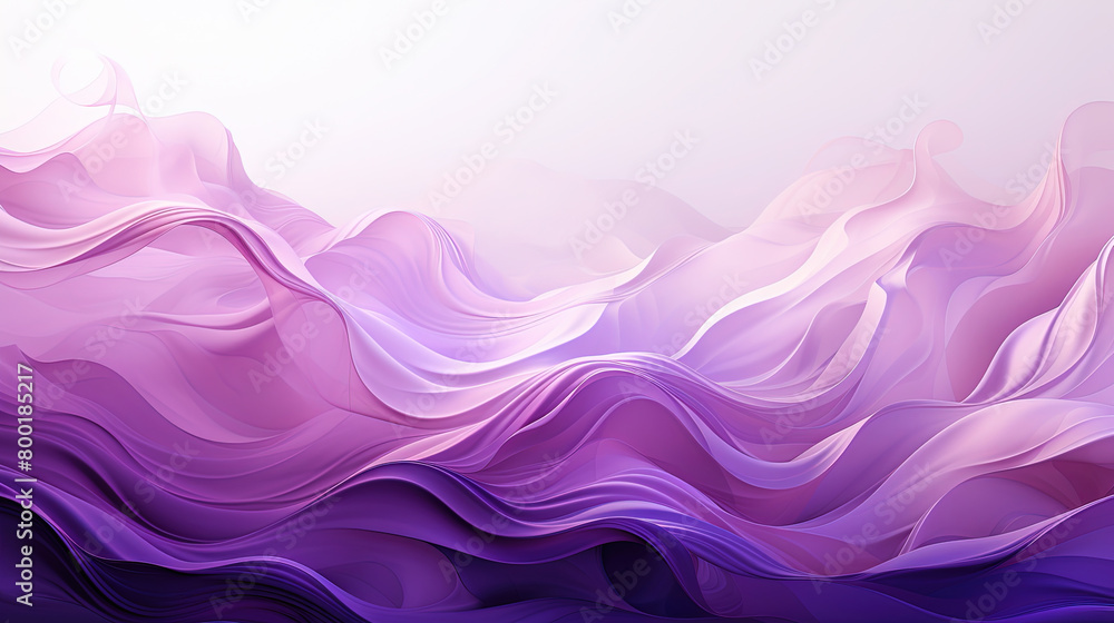 Smooth Flowing White And Purple Wave Design Energy Lines on A Voilet ...