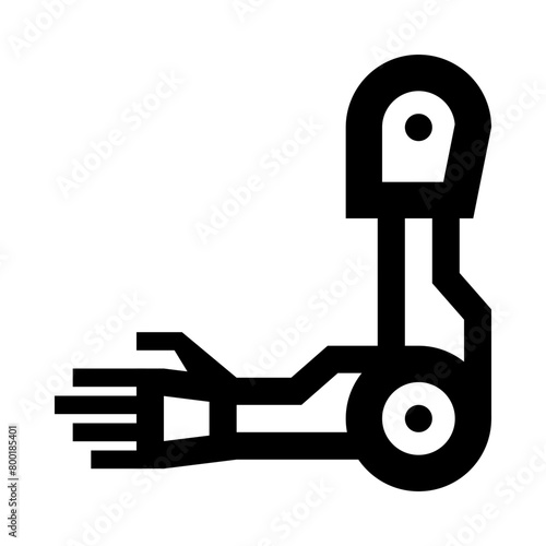Robot Hand Prosthesis Line Icon (ID: 800185401)