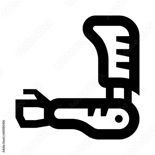 Robot Hand Prosthesis Line Icon (ID: 800185406)