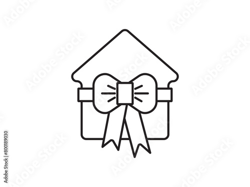 Icon a house representation, isolated against a clean background. This simple vector symbol evokes a sense of warmth and security, embodying the concept of home.