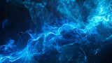 Electric Blue Abstract with Fluid Motion