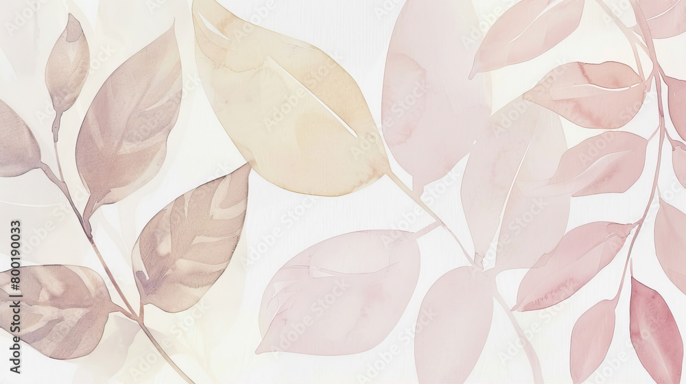 Transparent pink leaves on a white background
Transparent pink leaves on a white background