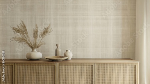 A minimalistic modern home decor scene