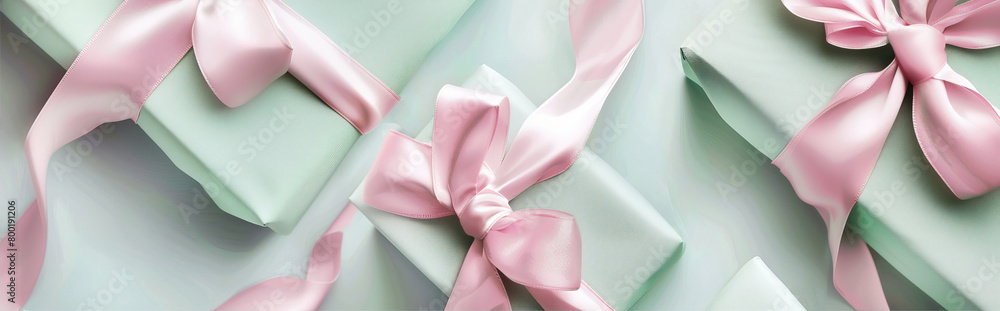 Blue boxes with gifts on a white background
Blue boxes with gifts on a white background