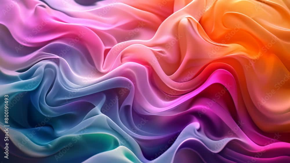 A colorful piece of fabric with a rainbow pattern. The colors are bright and vibrant, creating a sense of energy and excitement. The fabric appears to be made of silk or satin, giving it a luxurious A colorful piece of fabric with a rainbow pattern. The colors are bright and vibrant, creating a sense of energy and excitement. The fabric appears to be made of silk or satin, giving it a luxurious