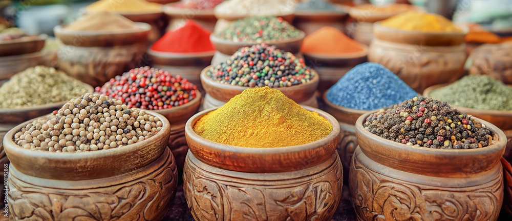 Cooking with exotic spices from around the world. Images generated by AI