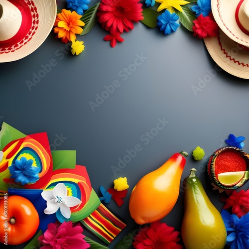 Cinco de mayo holiday background with copy space for text 
