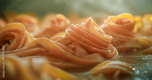 Each homemade pasta is a testament to the tradition of the food. Image generated by AI photo