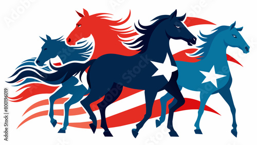 The horses themselves seem to embody the spirit of independence their wild manes and strong muscles symbolizing the free and untamed spirit of. Vector illustration