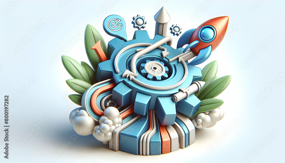 3D Collaboration for Success: Driving Results Through Partnership and Growth - Business Achievement Cartoon Icon 3D Collaboration for Success: Driving Results Through Partnership and Growth - Business Achievement Cartoon Icon