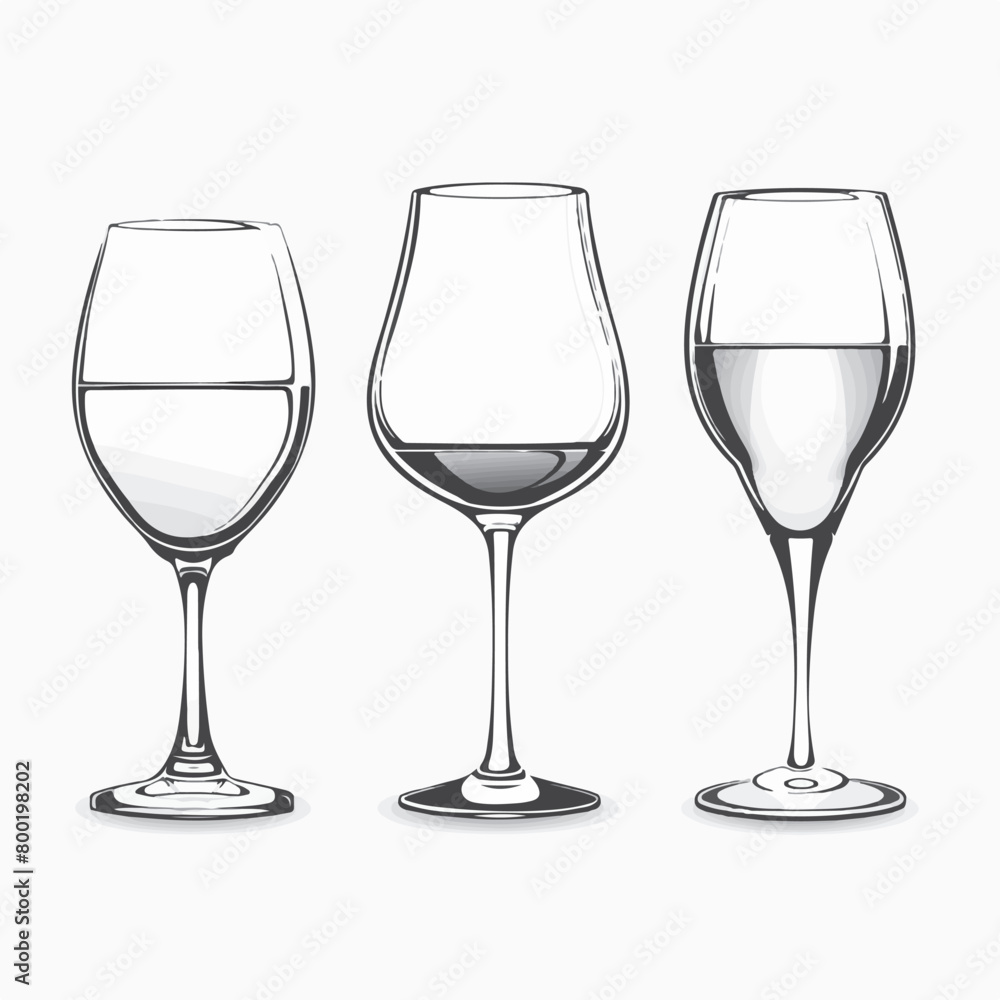 set of wine glasses