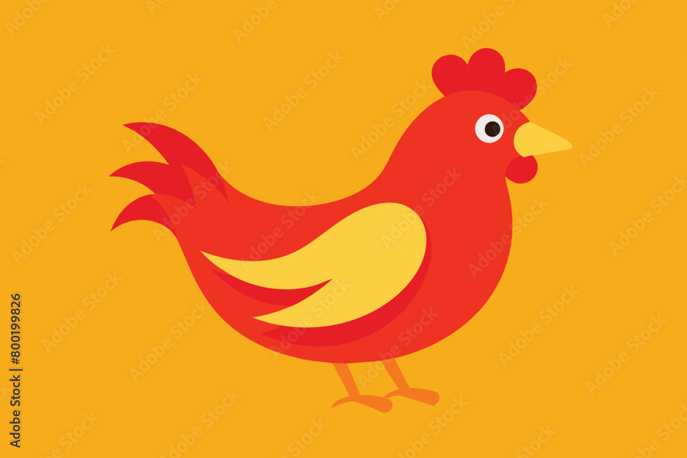 chicken vector illustration created for the needs of making stickers, branding, advertising