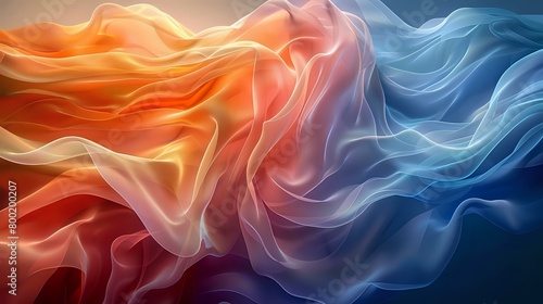 Dynamic and Serene Digital Abstract Art with Fluid Motion