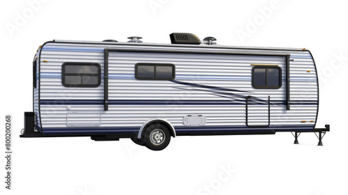 RV travel trailer isolated on transparent background