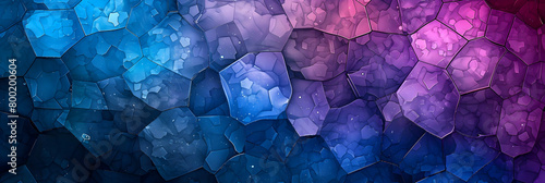 A detailed HD image of a geometric composition with multiple layers of triangles and hexagons, colored in vibrant blues and purples to resemble a dense starry night photo