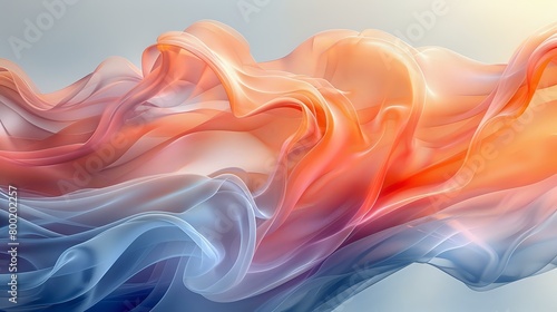 Translucent Forms and Delicate Twists in Abstract Digital Art