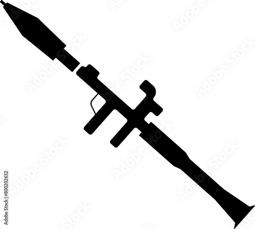 Rocket-propelled grenade vector illustration. Weapon. Transparent background