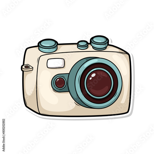 retro film cartoon camera illustration