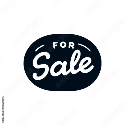 simple for sale text sticker tshirt label vector illustration template design