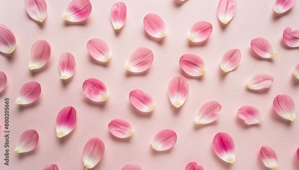 Seamless pattern of pink flower petals on a soft pink background Seamless pattern of pink flower petals on a soft pink background