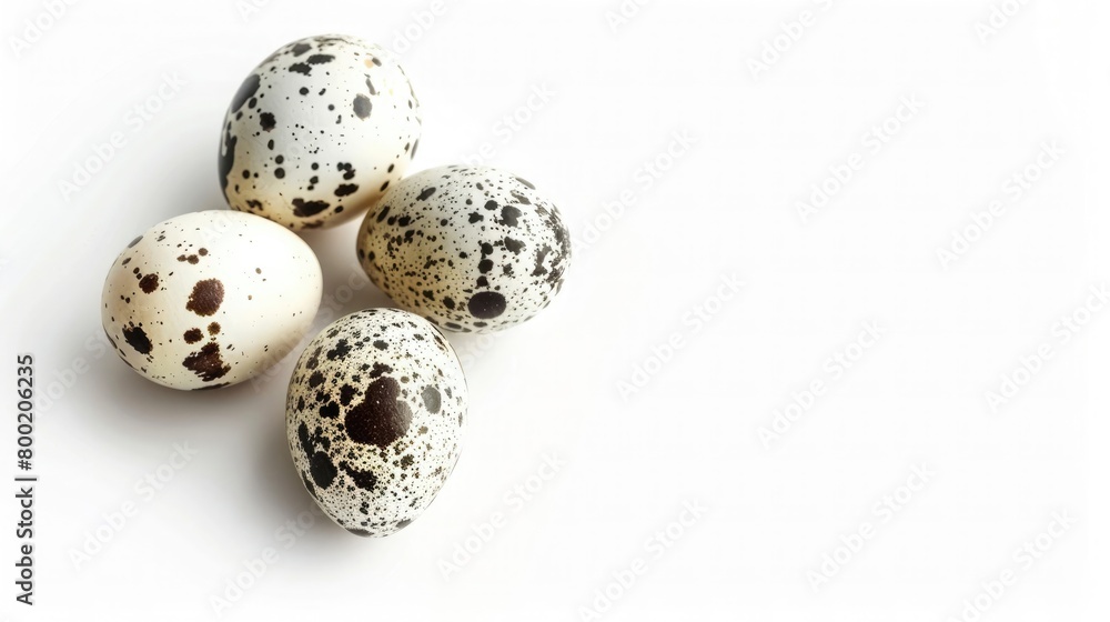 quail egg isolated on white background clipping path
